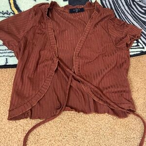 Brown cropped top